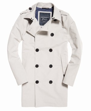 Superdry Premium Rogue Trench Férfi Kabát Szürke | ZXNWK1279